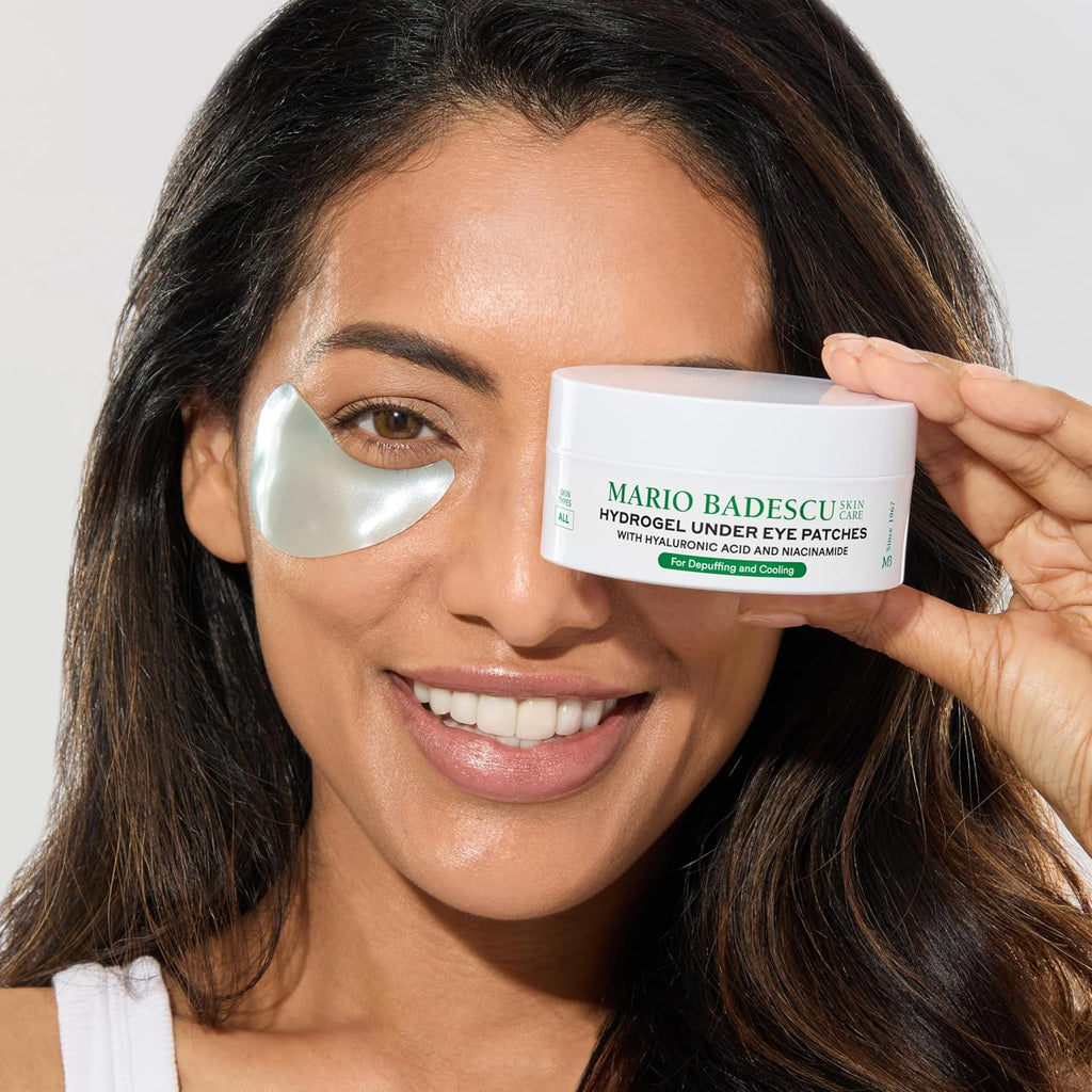 Mario Badescu Hydrogel Under Eye Patches (30 Pairs) – Hydrating Eye Masks For Puffy Eyes, Dark Circles, Fine Lines, With Hyaluronic Acid & Niacinamide, Soothing & Plumping