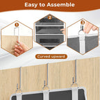 2 Pack 5 Tier Over The Door Organizer - Large Capacity Behind Door Hanging Shelves With 10 Mesh Pockets And Clear Windows, Closet Organizers And Storage For Bathroom, Bedroom, Nursery, Grey