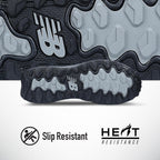 New Balance Fresh Foam Cremorne Composite Toe Safety Shoes For Men - Non Slip, Electrical Hazard - Black/Grey, Low Rise