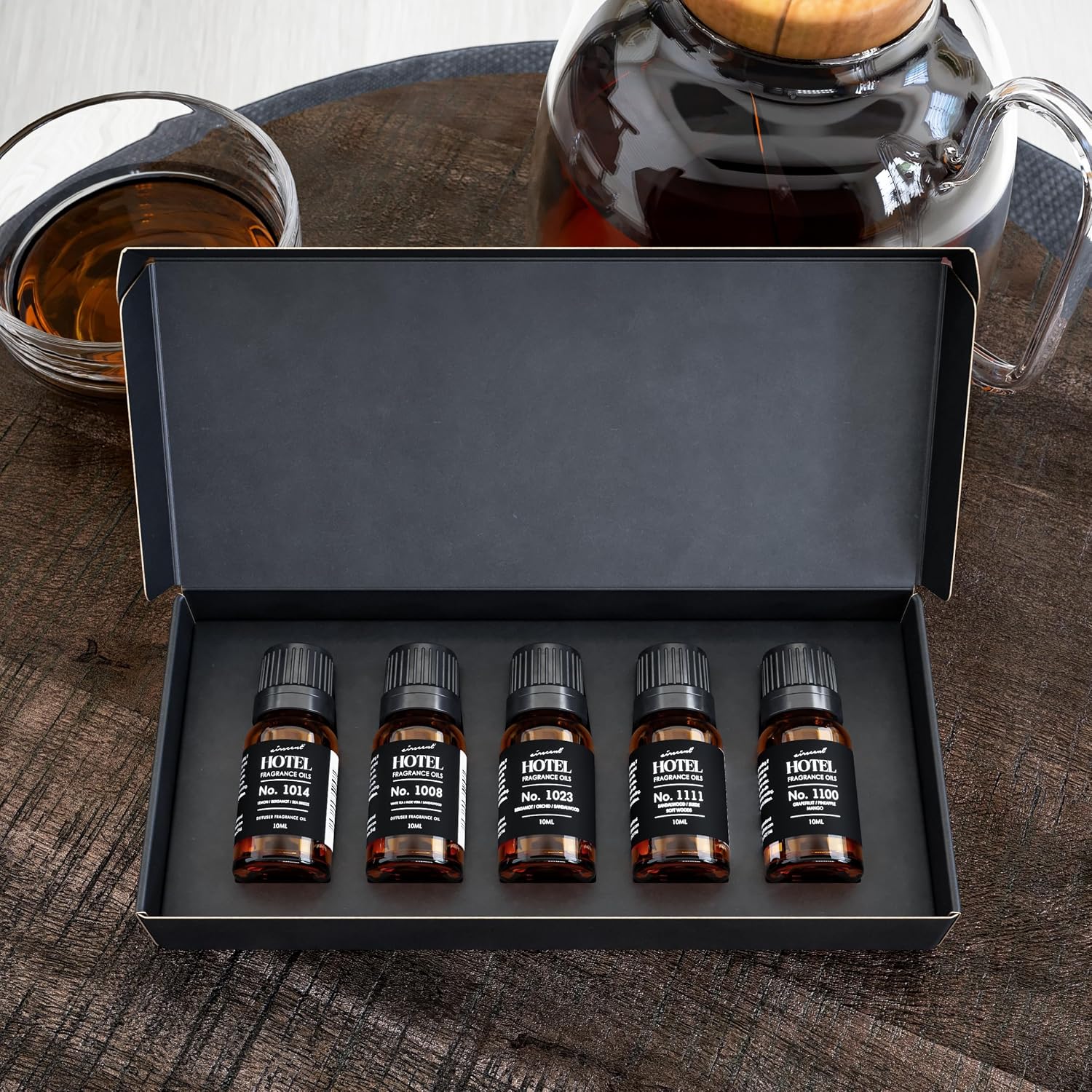Airscent Hotel Diffuser Oil Gift Set - Buyers Best Picks 5 Pack - 10 Ml | Fragrance Oil Sampler Set - Inspired By The Baccarat Nyc, My Way And Capri Brezza And Other Hotel Scent Samples