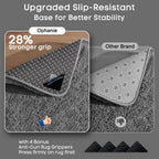 Ophanie Small Rug Upgrade Non Slip Throw Bedside Area Rugs, Fluffy Soft Grey Mini Bedroom Carpet, Affordable Door Entryway Indoor Inside Front Entrance Dog 2X3 Mat, Home Decor Aesthetic, Nursery