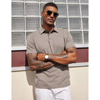 Coofandy Mens Polo Shirts Short Sleeve Casual Summer Polo Tee Classic Collared Golf Stylish Tops