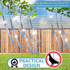 Bird Scare Tapes 262Ft*1 Reflective Flash Tape For Birds, Bird Scare Device Double Side Ribbon Scare Birds Away For House, Garden, Yard, Orchard, Patio, Outdoor