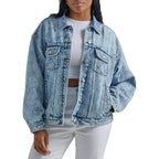 Wrangler Women'S Relaxed Fit Girlfriend Denim Jacket