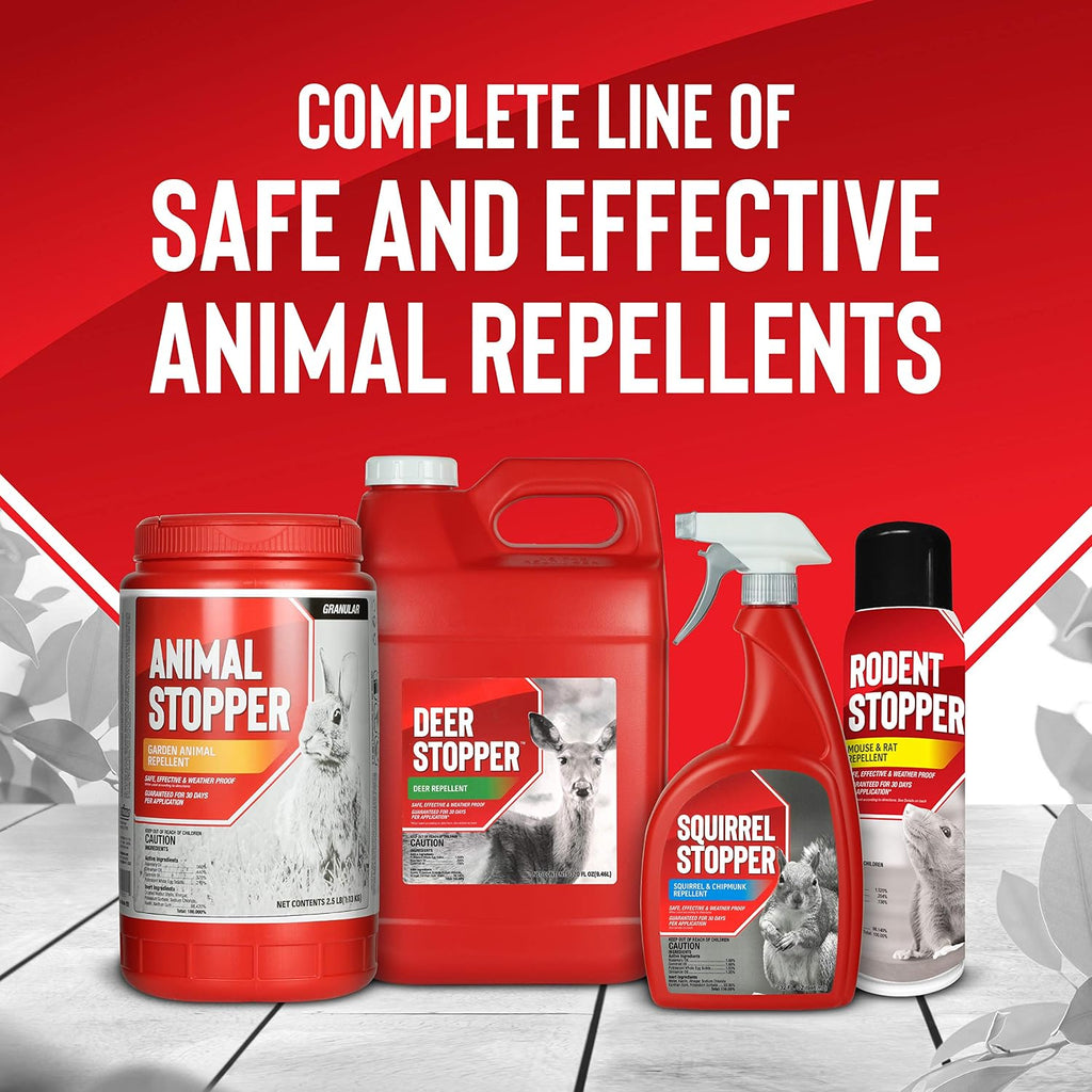Deer Stopper, Liquid Animal Stopper Repellent, All Natural, Effective All Year Round, Safe For People And Pets, No Harsh Chemicals, Ready To Use, Deer & Moose Repellent - 32 Oz. Trigger