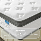 Queen Mattress, 12 Inch Cooling Hybrid Queen Size Mattress in a Box, Medium Firm with Gel Memory Foam & Pocket Coils, Motion Isolation, Pressure Relief, CertiPUR-US