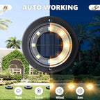 Solar Lights Outdoor Waterproof - 2-In-1 Solar Powered Ground Lights Outdoor Solar Disk Light Landscape Light For Deck Step Patio Yard Pathway Walkway Driveway Garden (Warm White, 12 Pack)