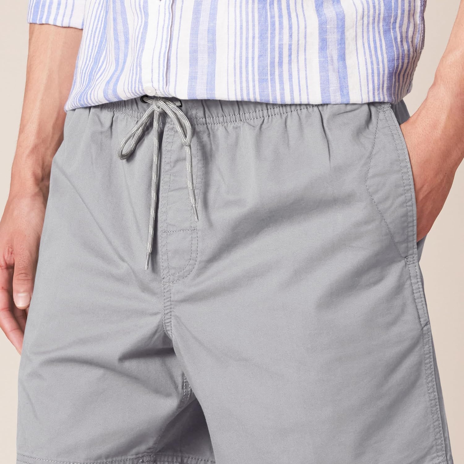 Amazon Essentials Men'S 6" Inseam Regular Fit Drawstring Shorts With Elastic Waist And Pockets