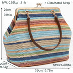 Kiss Lock Frame Handbag, Pu Leather Shoulder Tote Bag Messenger Hobo Clutch Purse For Women Formal Work Leisure