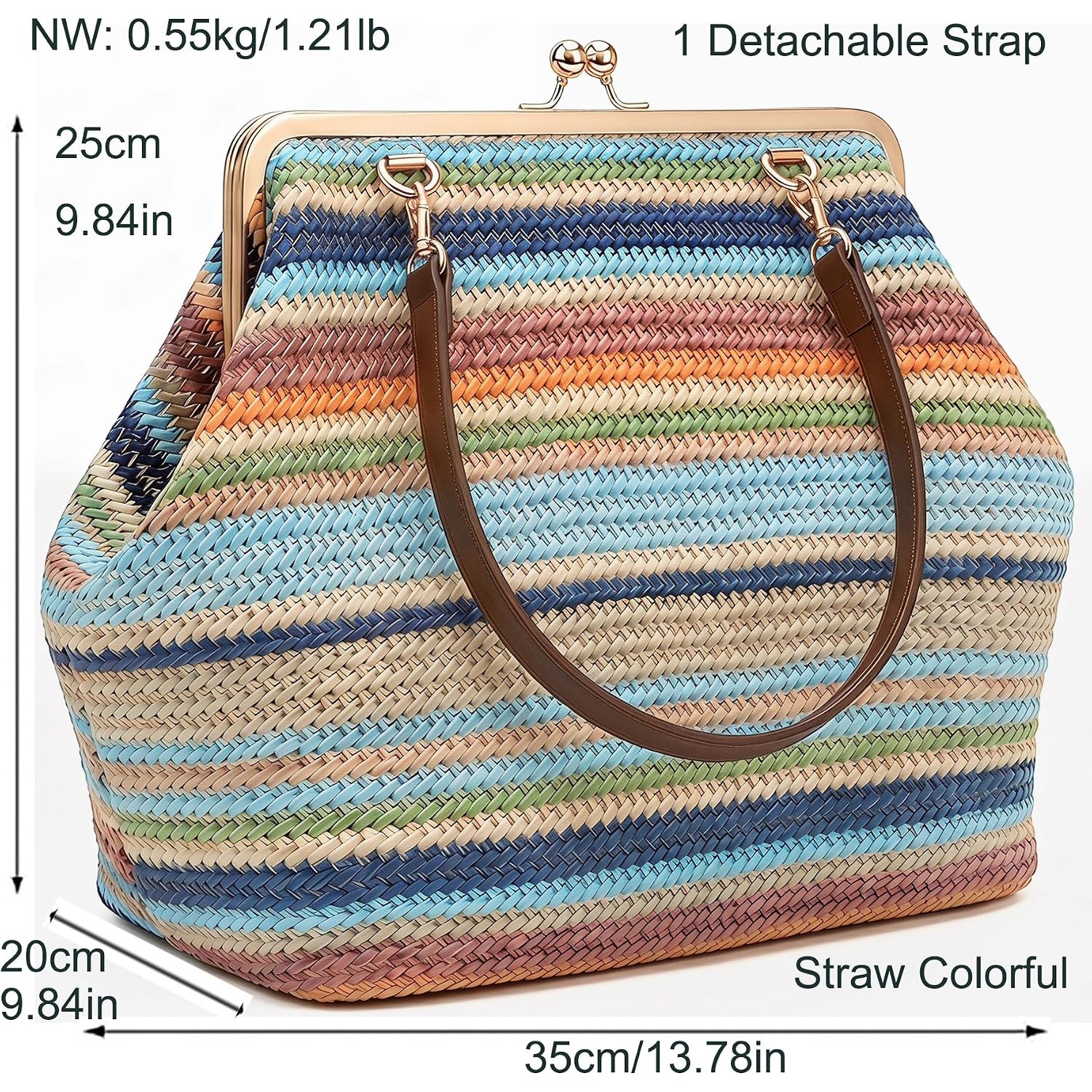 Kiss Lock Frame Handbag, Pu Leather Shoulder Tote Bag Messenger Hobo Clutch Purse For Women Formal Work Leisure
