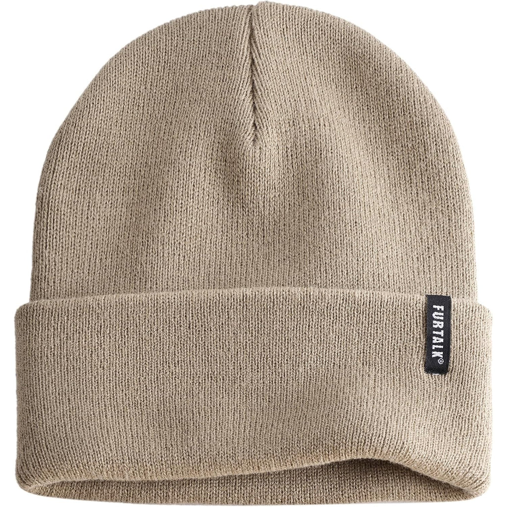 Furtalk Beanie Hat For Men Women Winter Hats For Women Men Soft Warm Unisex Cuffed Beanie Knitted Skull Cap