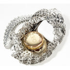 Women'S Metallic Disc Party Handbag - Metal Sequin Top Handle Bag For Parties