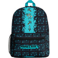 Minecraft Backpack For Boys Kids Teens Adjustable Straps Front Pocket Daypack Backpacks For Sports Gym School Gamer Gifts (Blue)