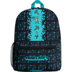 Minecraft Backpack For Boys Kids Teens Adjustable Straps Front Pocket Daypack Backpacks For Sports Gym School Gamer Gifts (Blue)