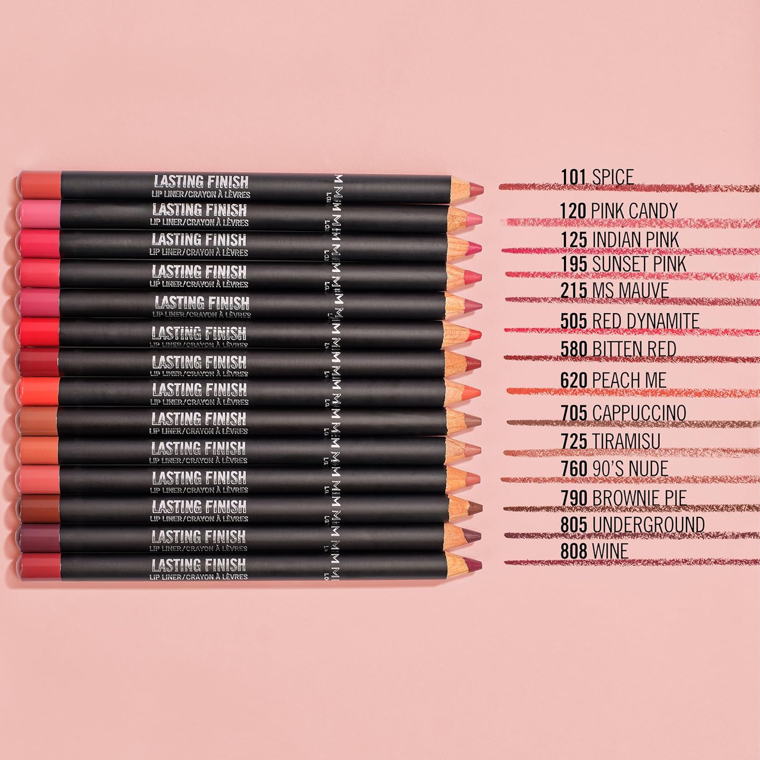 Rimmel Lasting Finish 8HR Soft Lip Liner Pencil - Vibrant, Blendable Formula to Lock Lipstick in Place for 8 Hours - 705 Cappuccino, .04oz