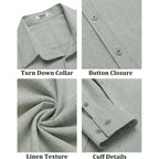 Coofandy Mens Button Down Shirt Long Sleeve Untucked Shirts Summer Casual Dress Shirts