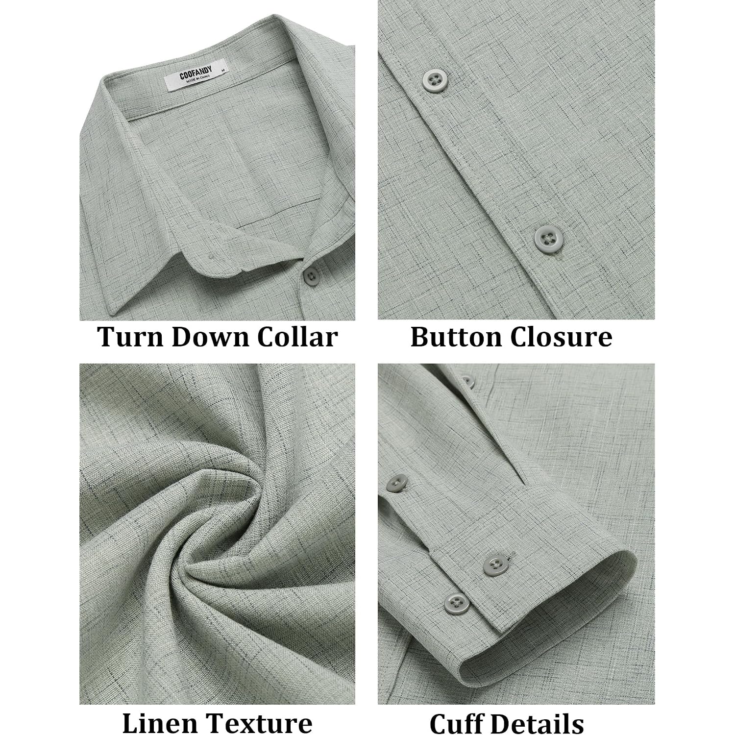 Coofandy Mens Button Down Shirt Long Sleeve Untucked Shirts Summer Casual Dress Shirts