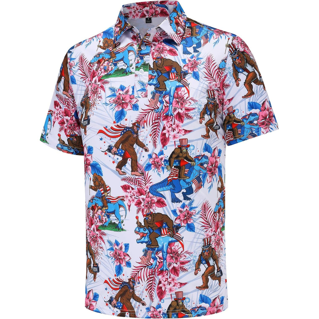 Men'S Golf Polo Shirts Short Sleeve Performance Moisture Wicking Quick Dry Golf Polo Shirts For Men