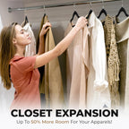 100 Pack Velvet Hanger For Shirt Pants Dresses Skirts Suits Jackets - Slim Space Saving Design - Standard Coat Hanger - Sturdy & Durable Design With Shoulder Grooves Hook