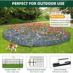 42.5Ft(L) X 13In(H) Animal Barrier Fence, 30 Panels No Dig Garden Fence For Dog Rabbit, Rustproof Anti Digging Barrier, Garden Edging Border Ground Defense For Outdoor, Yard, Patio