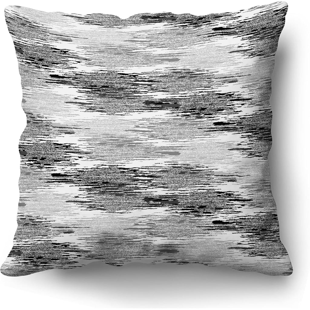 Americanflat 18X18 Throw Pillow With Sewn-In Insert - All-In-One Decorative Pillows - No Cover Needed - Soft And Durable Cushion For Bed Or Sofa - Polyester - Black, Grey And White