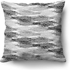 Americanflat 18X18 Throw Pillow With Sewn-In Insert - All-In-One Decorative Pillows - No Cover Needed - Soft And Durable Cushion For Bed Or Sofa - Polyester - Black, Grey And White