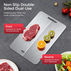 100% Pure Titanium Cutting Board Set Of 3, Titanium Cutting Boards For Kitchen,Double-Sided Chopping Boards For Raw & Cooked Food, Non-Toxic, Handles Included, Dishwasher Safe(M+L+Xl)