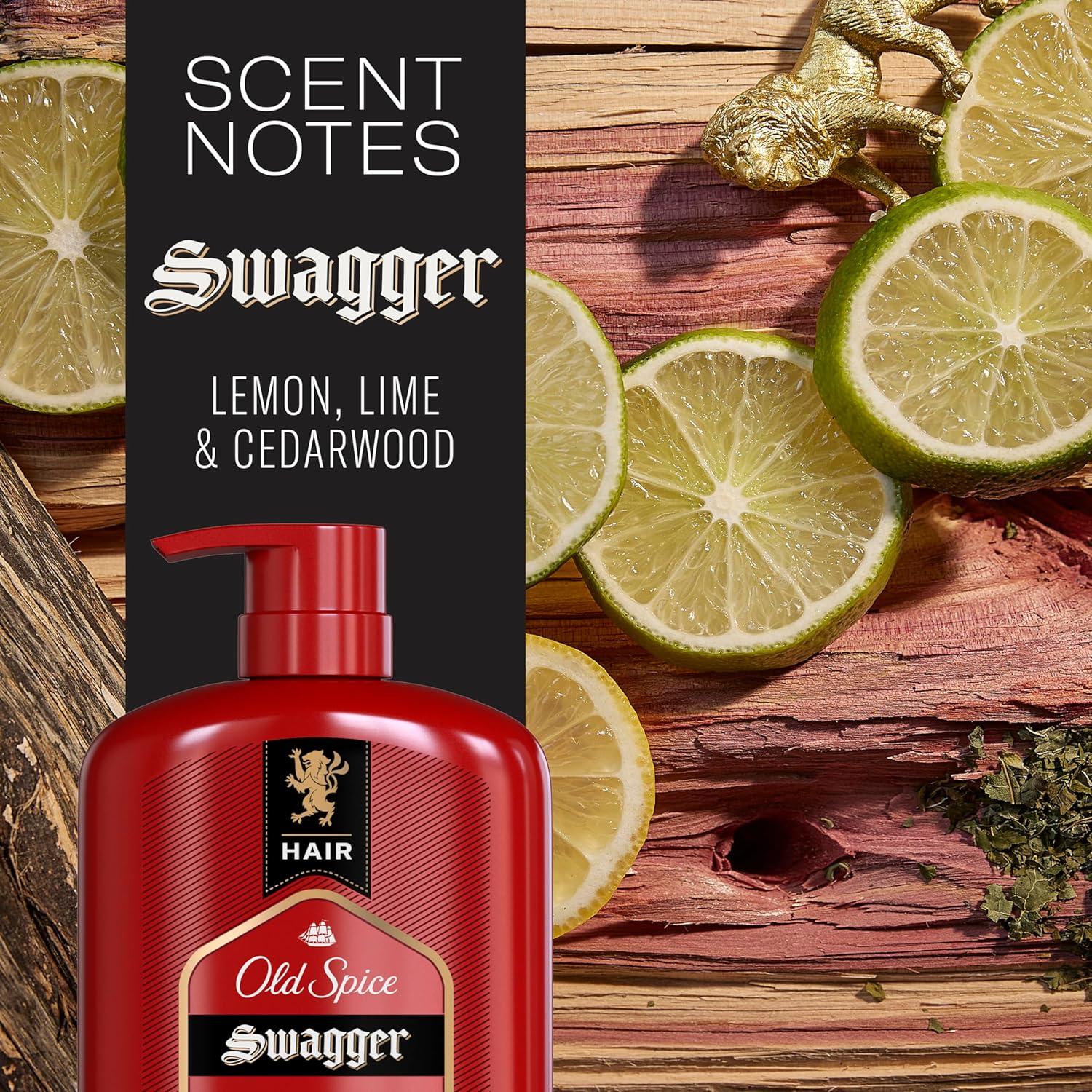 Old Spice Mens 2-in-1 Shampoo and Conditioner Set, Swagger, Cedarwood Lime Scent, For All Hair Types, Healthier, Fuller, More Moisturized Looking Hair, Barbershop Quality, 29.2 fl oz Each, Twin Pack