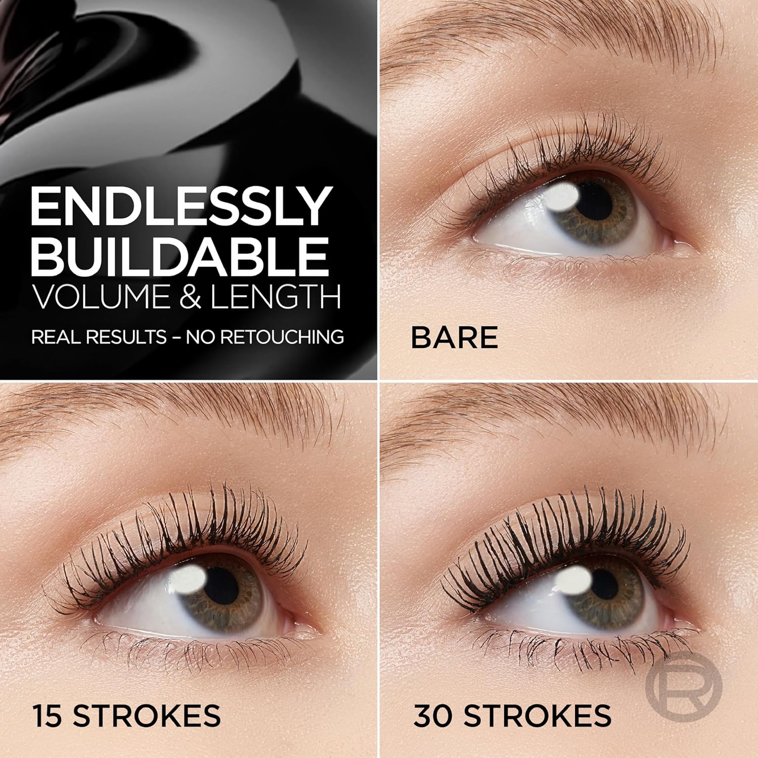 L'Oreal Paris Paradise Big Deal Mascara, Volumizing and Lengthening Formula, Buildable, Clump Resistant, Washable Black Brown Mascara, 0.33 Fl Oz