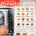 Gourmia Air Fryer French Door Toaster Oven - 6-Slice Capacity, Led Display With 19 Cooking Presets, Stainless Steel
