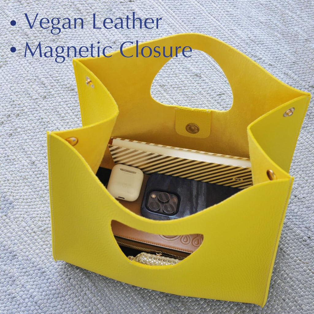 Hoxis Vintage Minimalist Style Soft Pu Leather Handbag Clutch Small Tote