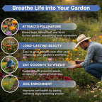 16 Perennial Wildflower Seeds Mix For Indoor & Outdoors. 100,000+ Non-Gmo, Heirloom Wildflower Garden Seeds, 4Oz Packet For Growing Wild Flowers To Attract Bees, Butterflies & Birds