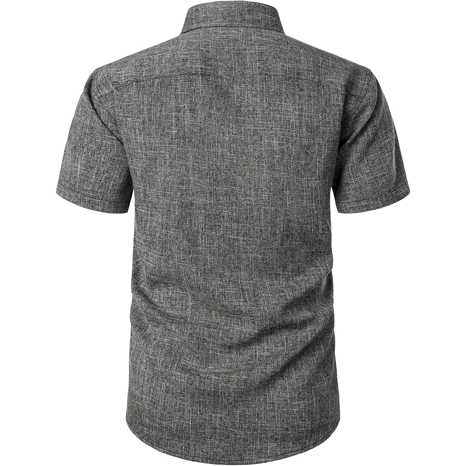 Parklees Mens Wrinkle Free Short Sleeve Button Down Shirts Texture Linen Shirts Casual Vacation Beach Summer Tops