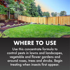 Spectracide Triazicide Insect Killer For Lawns & Landscapes Concentrate (Ready-To-Spray), Protects Lawns, Vegetables, Fruit & Nut Trees, Roses, Flowers & Shrubs, 32 Fl Ounce