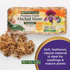 Better-Gro Premium Grade Orchid Moss - 100% Natural, Imported Sphagnum Moss For Orchids, Ferns, And Hostas, Excellent For Hanging Baskets And Propagating Plants - 190 Cubic Inches