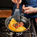 HexClad Hybrid Nonstick 6-Piece Frying Pan Set, 8, 10 and 12-Inch Frying Pans with Tempered Glass Lids, Stay-Cool Handles, Dishwasher and Oven Safe, Induction Ready, Compatible with All Cooktops