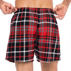 Andrew Scott Men'S 4 Pack Cotton Flannel Super Soft Woven Boxer Shorts