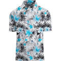 Golf Shirts For Men Dry Fit Print Moisture Wicking Performance Short Sleeve Polo Shirt