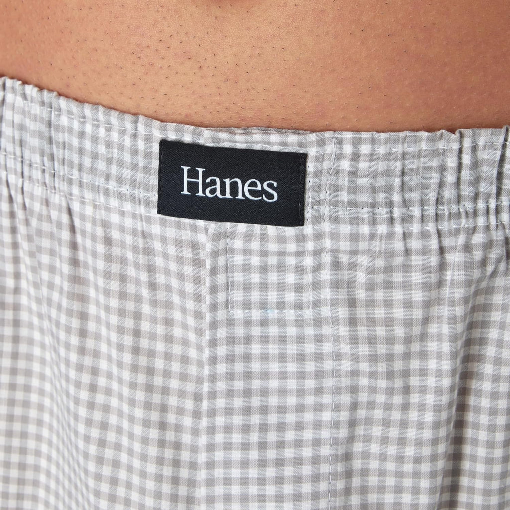 Hanes Men'S Underwear Boxers, Originals Ultimate Cotton-Stretch Woven Moisture-Wicking Multipack Boxer