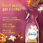 Febreze Air Mist, Air Freshener Spray, Odor Fighting Room Spray, Deodorizer For Home Bathroom Kitchen Office Apartment Dorm Room Classroom, Vanilla Suede, 8.1Oz, 2Ct