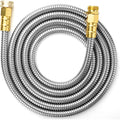 Unco- Metal Garden Hose, 10 Feet Stainless Steel No Kink, Durable Flexible | Water Hose For Garden, Yard, Outdoor Watering And Cleaning, Metal Hose For Everyday Outdoor Use