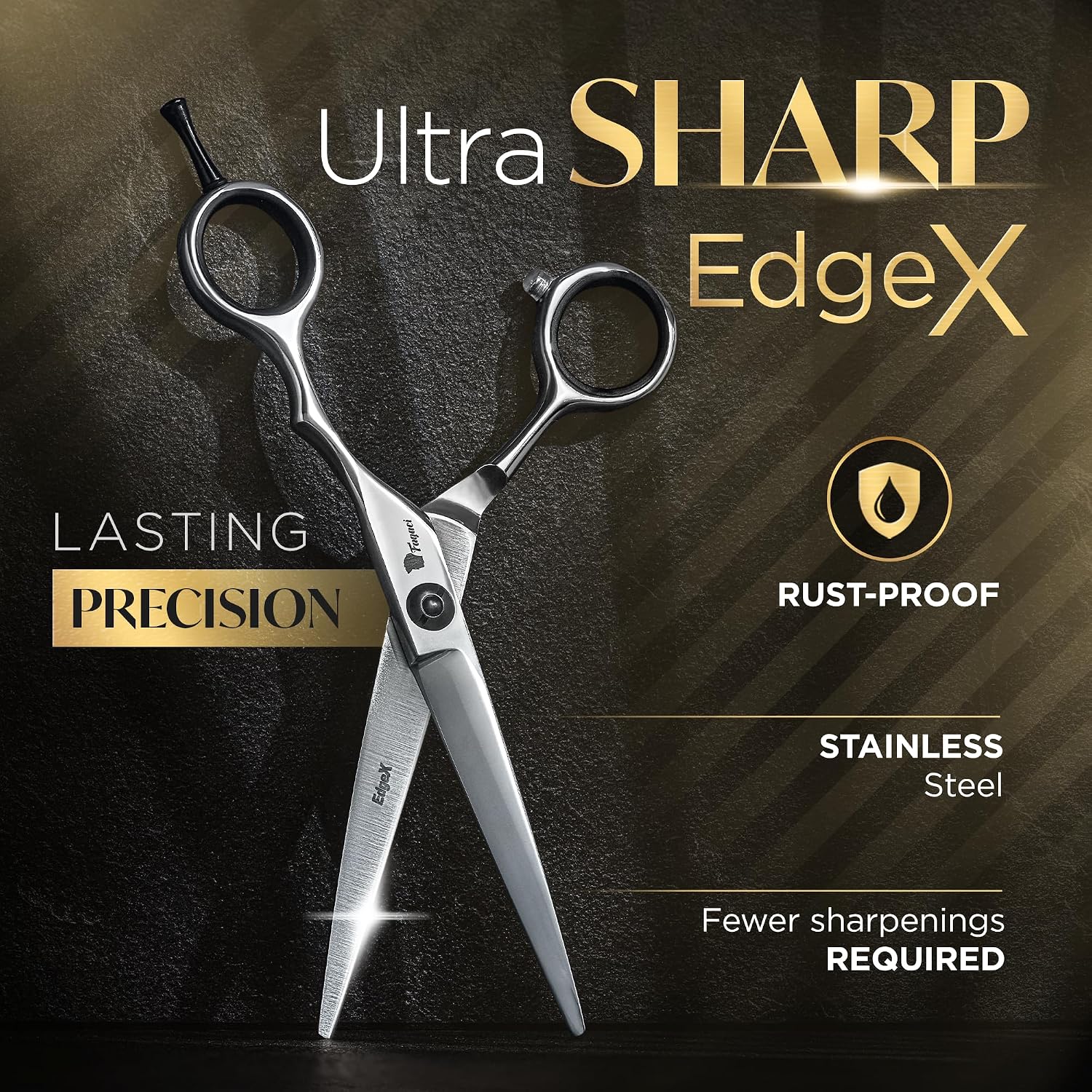Fagaci Hair Cutting Scissors 6" Razor-Sharp, Professional Hair Scissors For Haircutting With Precise Cut, Haircut Barber Shears With Lasting Sharpness And Durable Steel, Shears For Women And Men