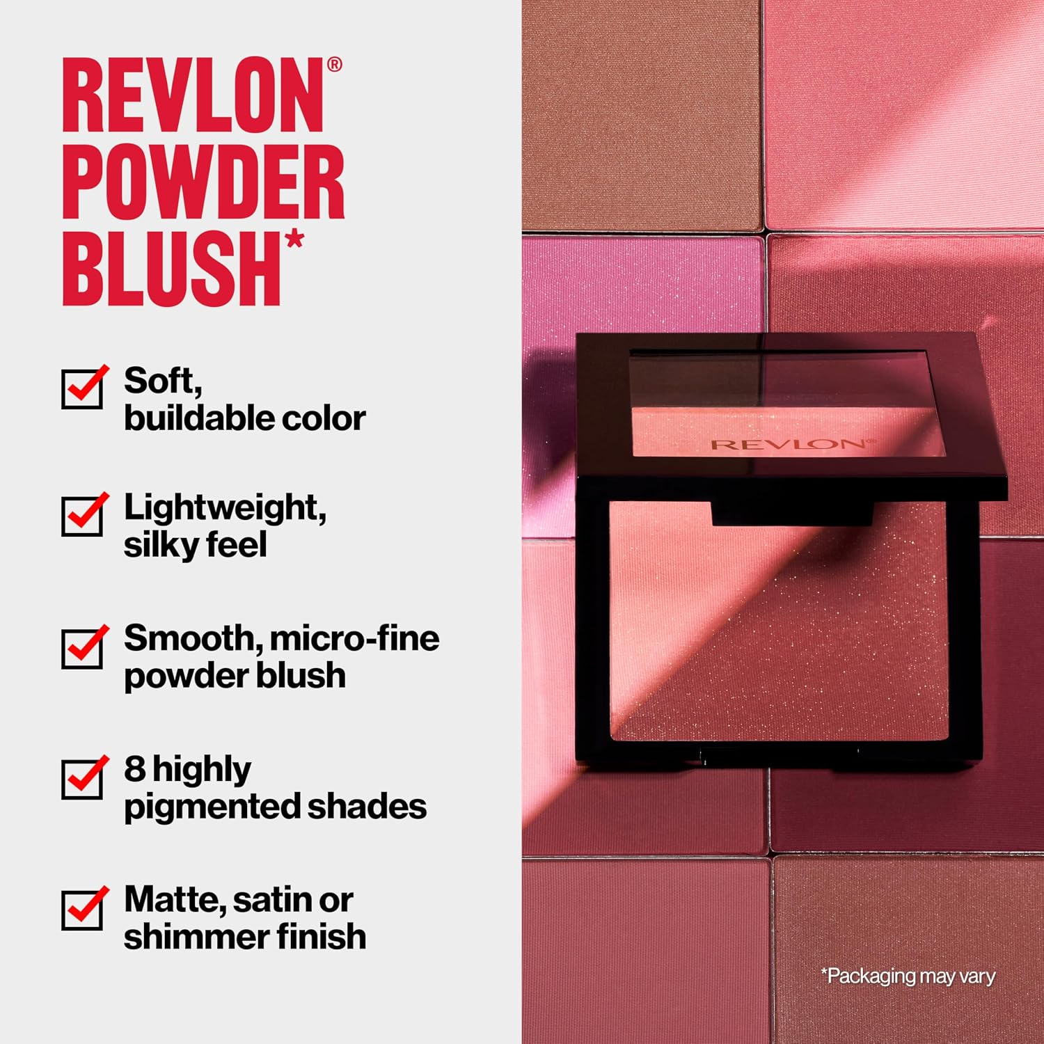 Revlon Powder Blush Face Makeup, High Impact Buildable Color, Lightweight & Smooth Finish, 003 Mauvelous, 0.17 Oz