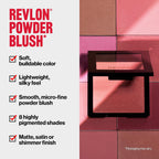 Revlon Powder Blush Face Makeup, High Impact Buildable Color, Lightweight & Smooth Finish, 003 Mauvelous, 0.17 Oz