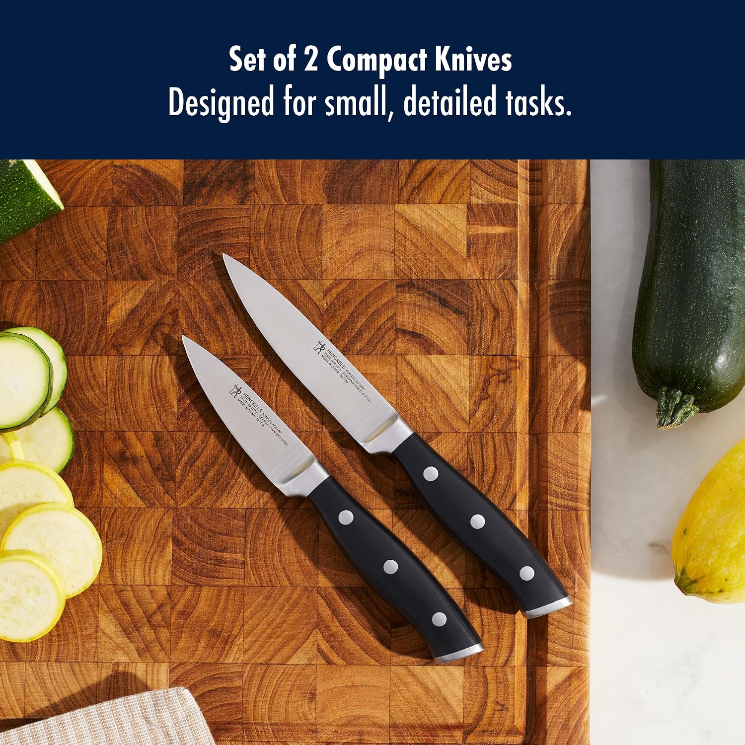 Henckels Forged Accent 2-Pc Paring Knife Set, Razor-Sharp German Engineered | Informed By 100+ Years Of Mastery. Dishwasher Safe, Comfortable Grip. Great For Peeling, Coring And Slicing.