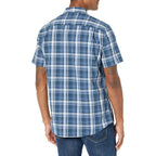Amazon Essentials Men'S Regular-Fit Short-Sleeve Poplin Shirt, Collared, Washed