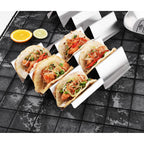 Taco Holders 4 Packs - Stainless Steel Taco Stand Rack Tray Style, Oven Safe for Baking, Dishwasher and Grill Safe
