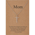 Lcherry Faith Cross Pendant Necklace for Women Religious Christian Jewelry Mother's Day Gifts for Women