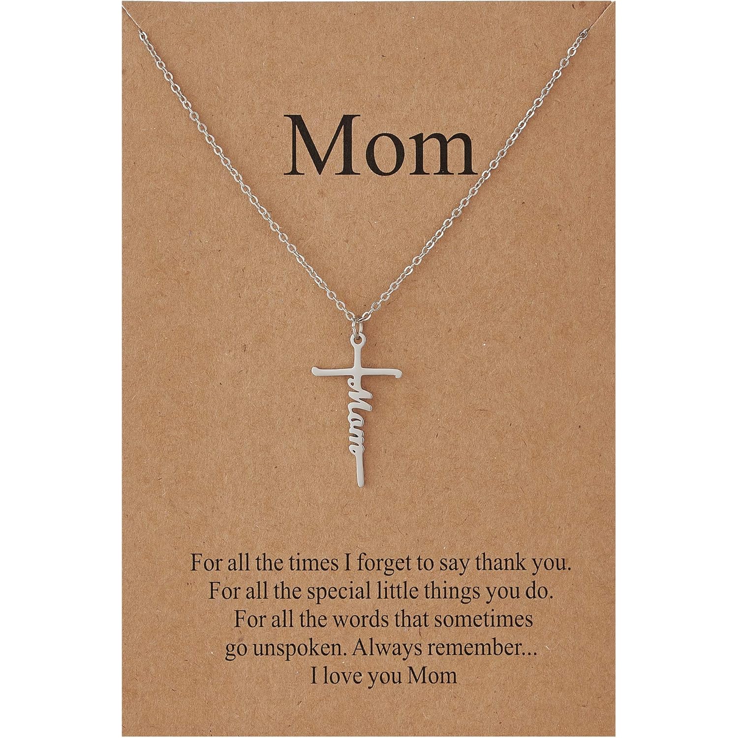 Lcherry Faith Cross Pendant Necklace for Women Religious Christian Jewelry Mother's Day Gifts for Women