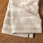 KitchenAid Albany Kitchen Towel 4-Pack Set, Milkshake Tan/White, 16"x26"